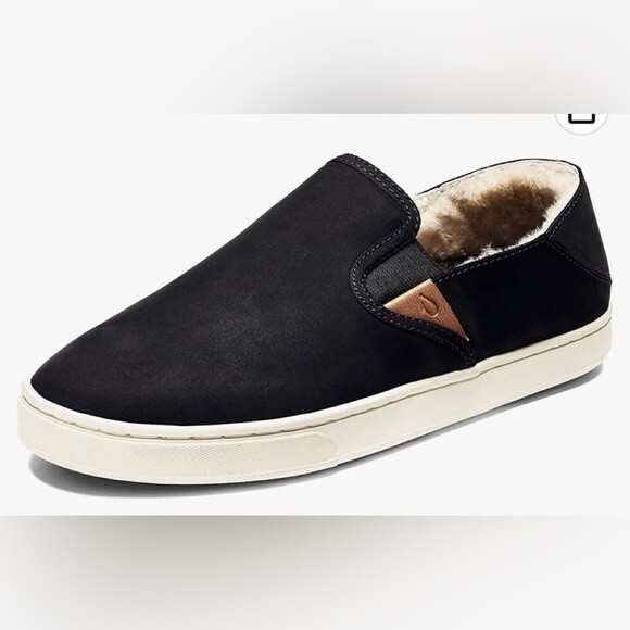 OLUKAI Pehuea Heu Women's Slip-On Sneakers, shearling Size 9 - Picture 1 of 9